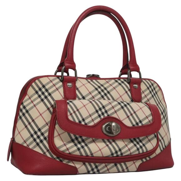 Burberry Nova Check Hand Bag Canvas Beige - Picture 1 of 16